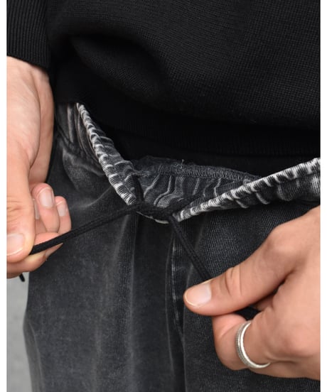 ONEITA 13oz Heavy Weight Chemical Wash Sweat Pants -Chemical Black