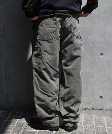 Used Carhartt FR Duck Carpenter Pants Moss Green 03-112