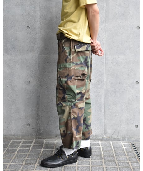 Used Us Army Combat Trouser Cut Off Woodland Camo 03-185