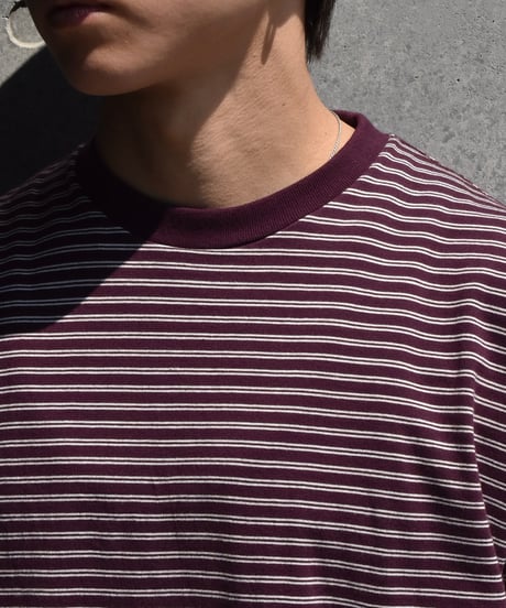 Health Knit Classic Border Jersey T-Shits Purple/Light Grey