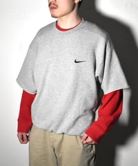 Used Nike Crew Neck Short Sleeve Sweat Grey "Made in USA" 04-439