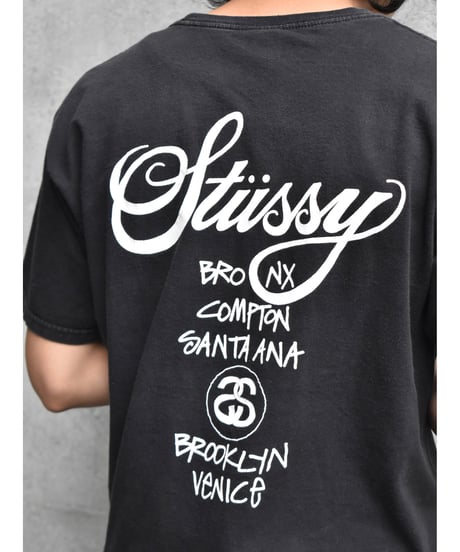 Used Stussy Print Tee Black 04-469