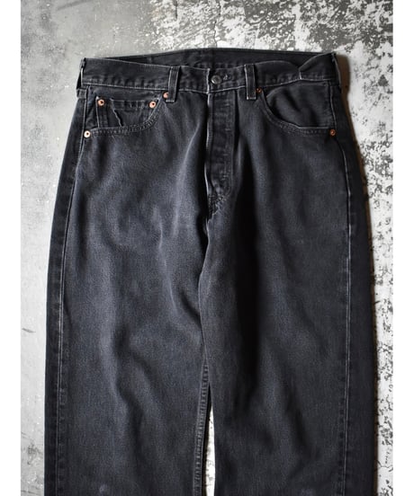 01's Levi's 501 Denim Pants Black "Made in USA" 03-115