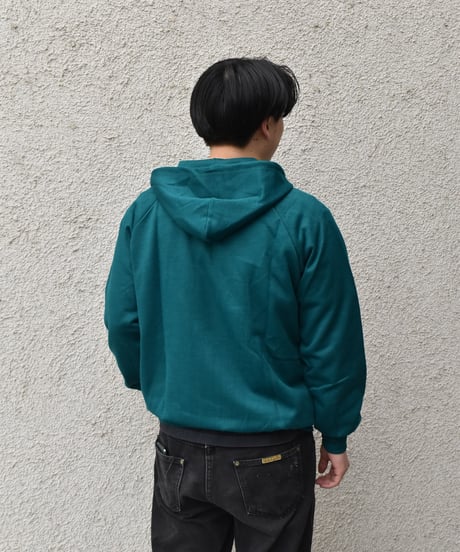 Deadstock Madison Avenue Zip Sweat Hoodie Green Made in Poland 04-393
