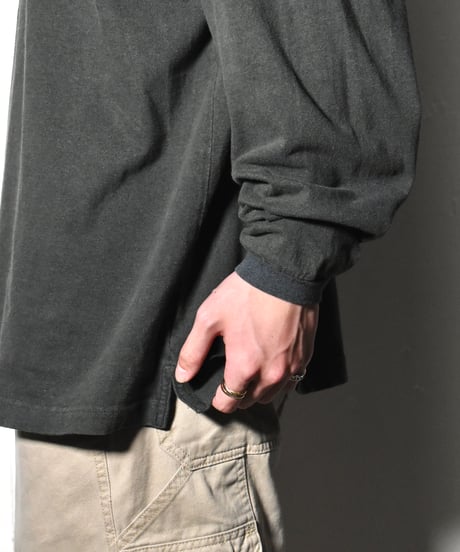 Used Nikoata Long Sleeve Henry Neck Tee Green 04-436