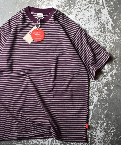 Health Knit Classic Border Jersey T-Shits Purple/Light Grey