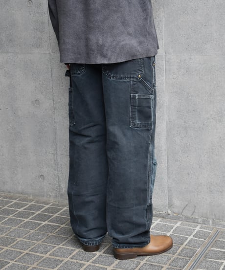 Used Carhartt Duck Double Knee Carpenter Pants Black "Made in USA" 03-135