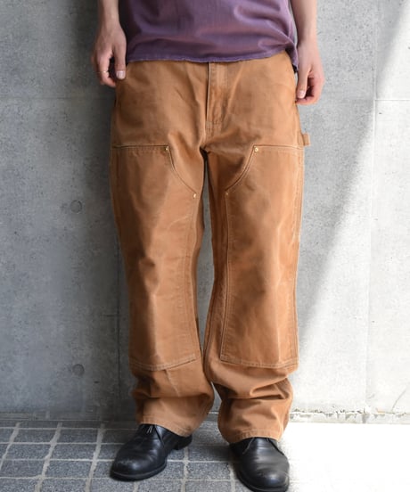 Used Carhartt Duck Double Knee Carpenter Pants Brown "Made in USA" 03-129