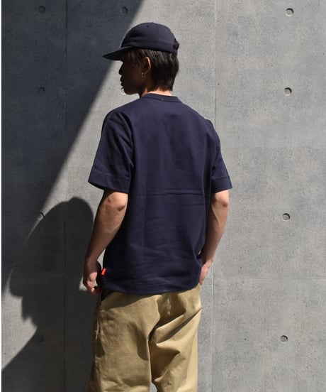 Health Knit Max Weight Henry Neck T-Shirts Navy