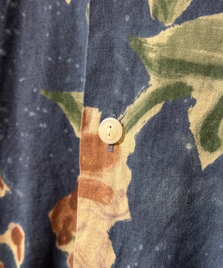 90s Used Polo Ralph Lauren Cotton/Linen Open Collar Shirt "Vintage Camp" 05-050