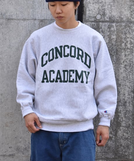 90s Used Champion Reverse Weave Sweat Shirt "Concord Academy" Made in USA (Mint Condition)04-448
