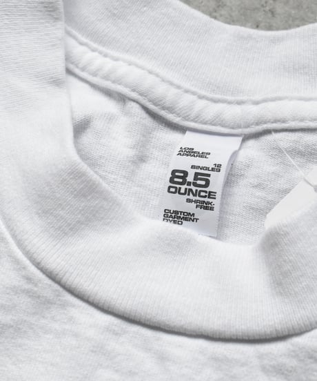 Customized Los Angeles Apparel Garment Dye 8.5oz S/S Wide Tee White