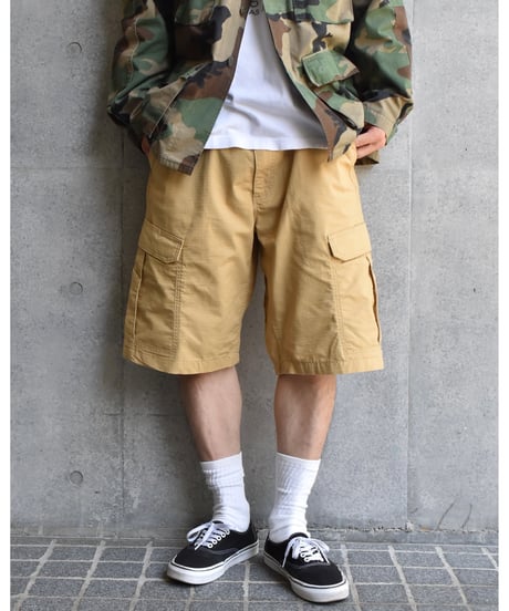 Used Carhartt Relaxed Fit Ripstop Cargo Shorts - Mustard 03-120