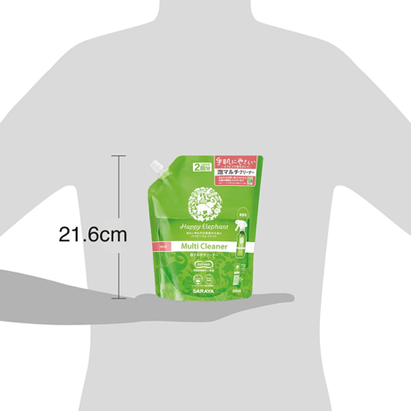 ハッピーエレファント 泡マルチクリーナー 無香料 400mL（本体）/800mL（詰替）