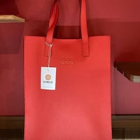 本革六文銭バッグ／縦型【真田赤備】