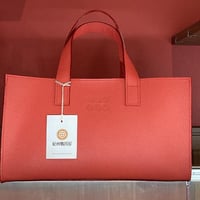 本革六文銭バッグ／横型【真田赤備】