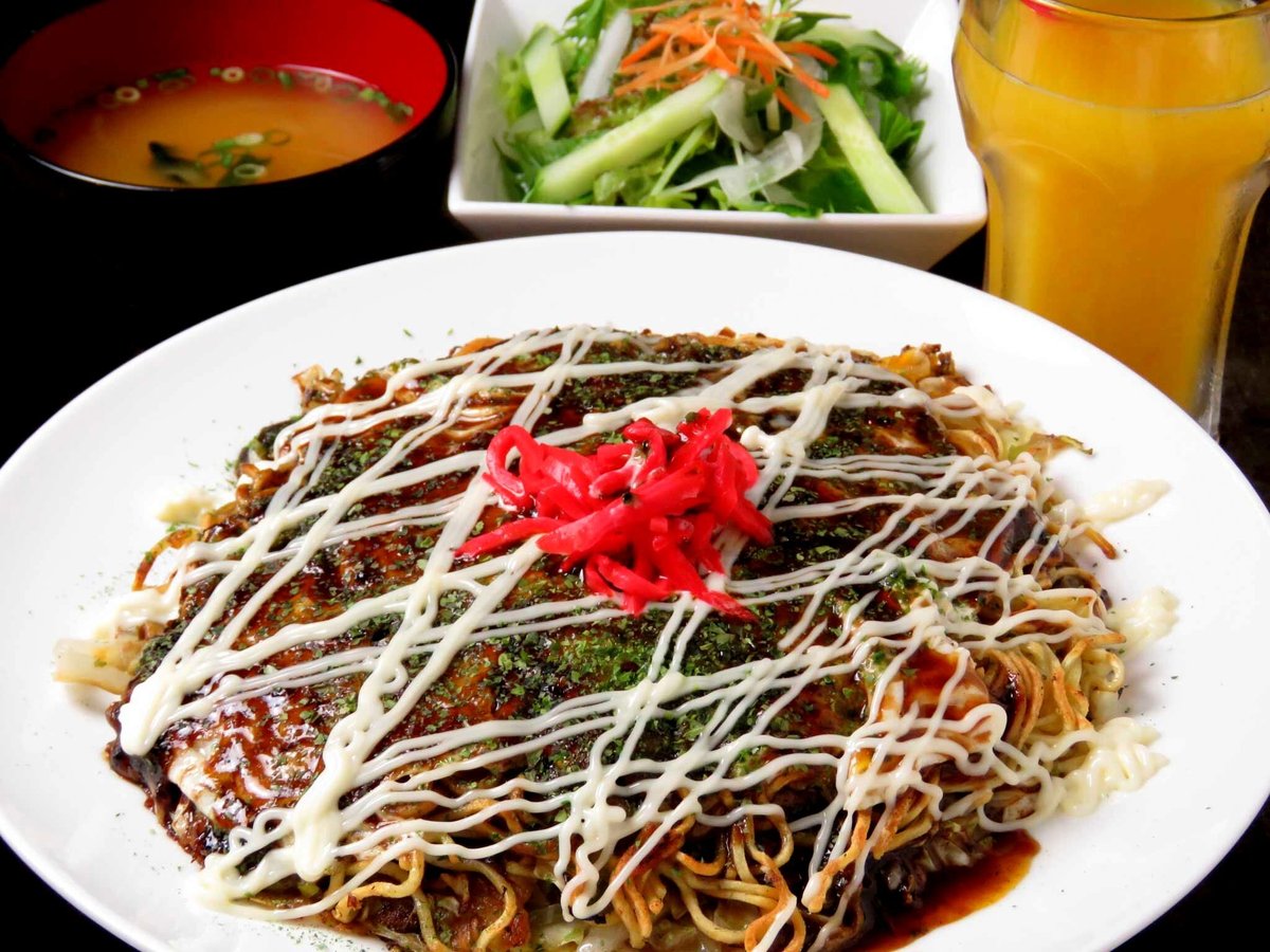 10枚セット：冷凍お好み焼き肉玉そば (イカ天入)【送料無料