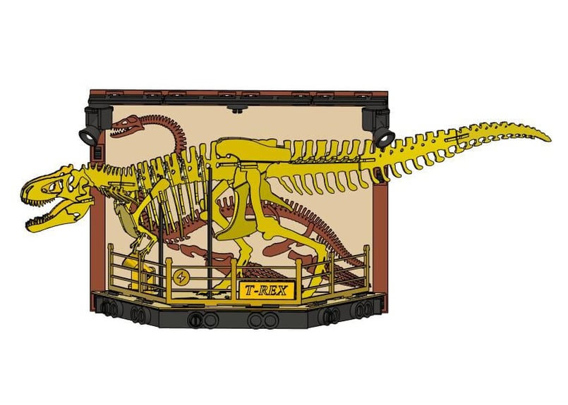 3D Puzzle]Tyrannosaurus EX STL model/ティラノサウルスE