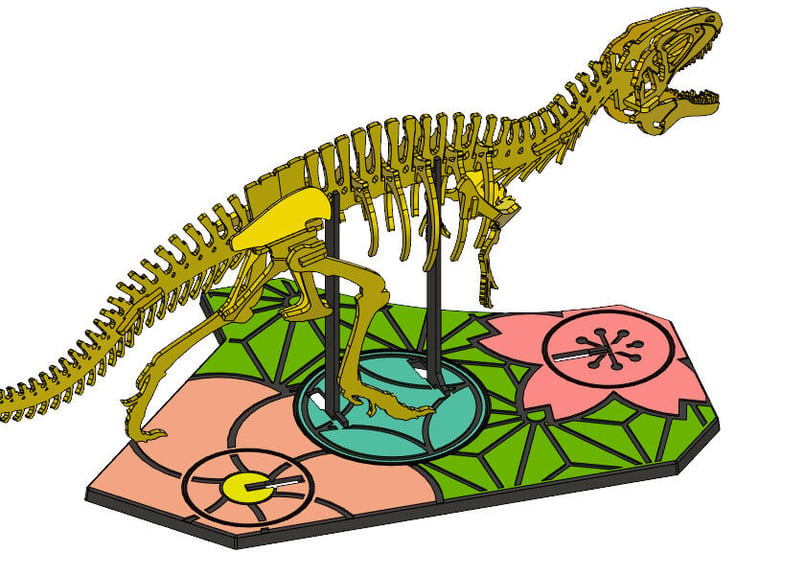 3D Puzzle]Acrocanthosaurus STL Model/アクロカントサウル