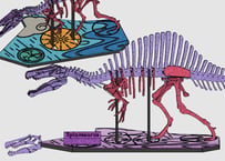 [3D Puzzle]Spinosaurus Ver.2.0　STL Model/スピノサウルス Ver.2.0　3Dプリンター用STLモデル