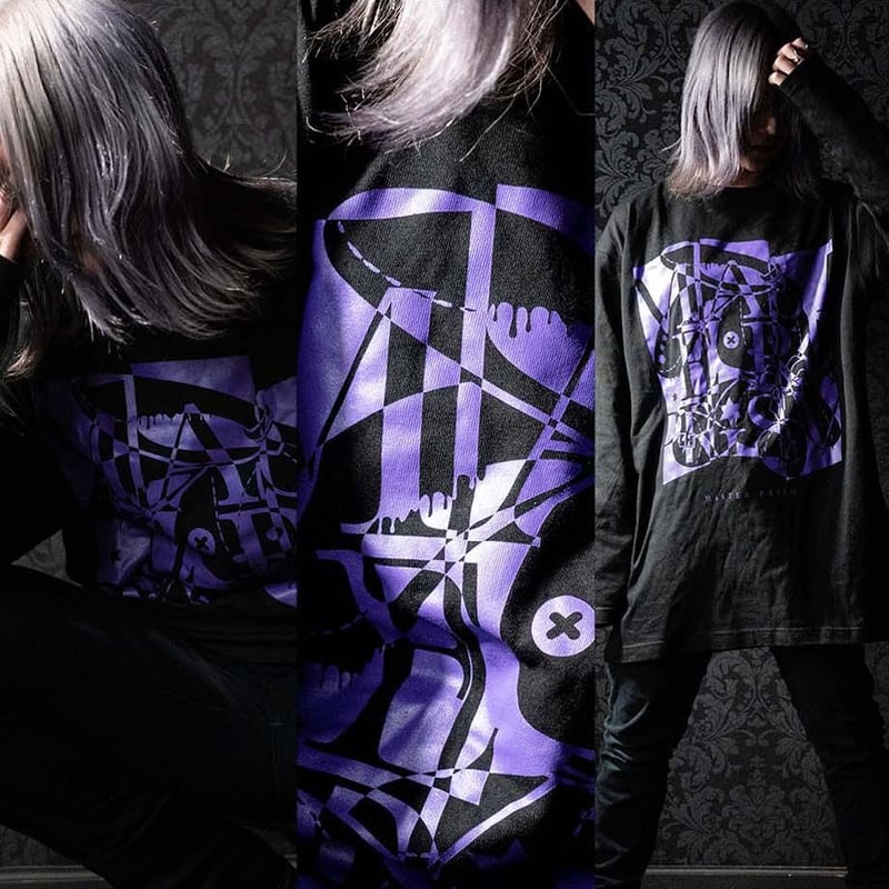 送料無料 MASTER PRISM USAGI×BLACK×PURPLE 黒 ロンT ロングT 送料無料 MASTER PRISM USAGI×BLACK×PURPLE 黒 ロンT ロングT