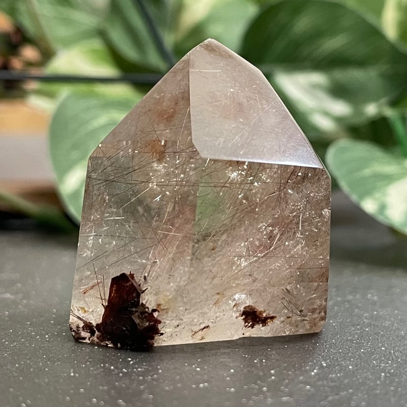 ルチルクォーツ 原石 ポイント クラスター I