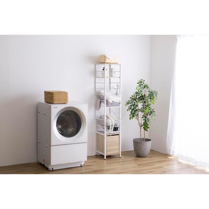 【送料無料】【幅32cm】Sally 引き出し付きランドリーバスケット ラック 幅32cm】Sally 引き出し付きランドリーバスケット ハイタイプ | メイツウEC