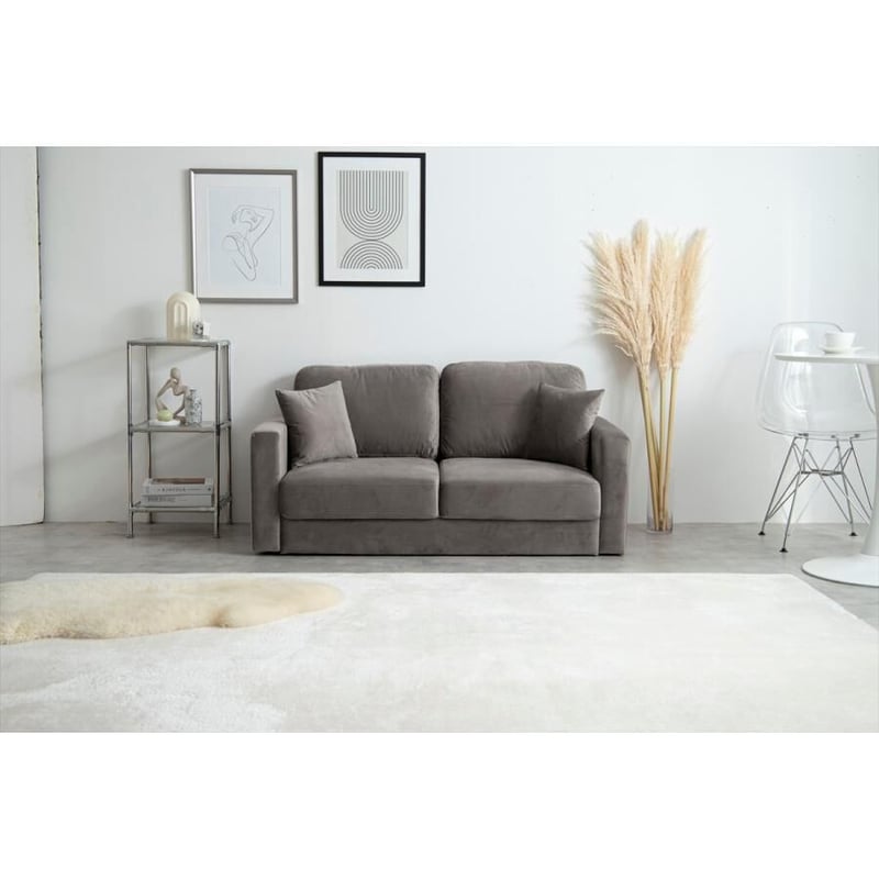 送料無料】Ally 2人掛けベロアソファ 高品質 椅子 クッション付き