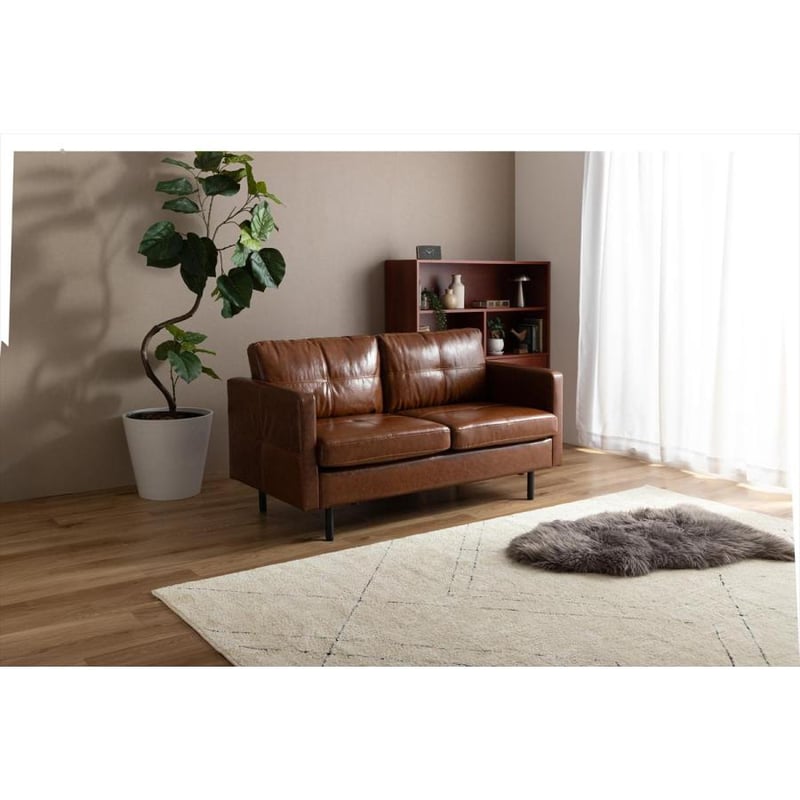 幅135cm】Carlos 2人掛けソファ PVCレザー 幅135cm】Carlos 2人掛けソファ