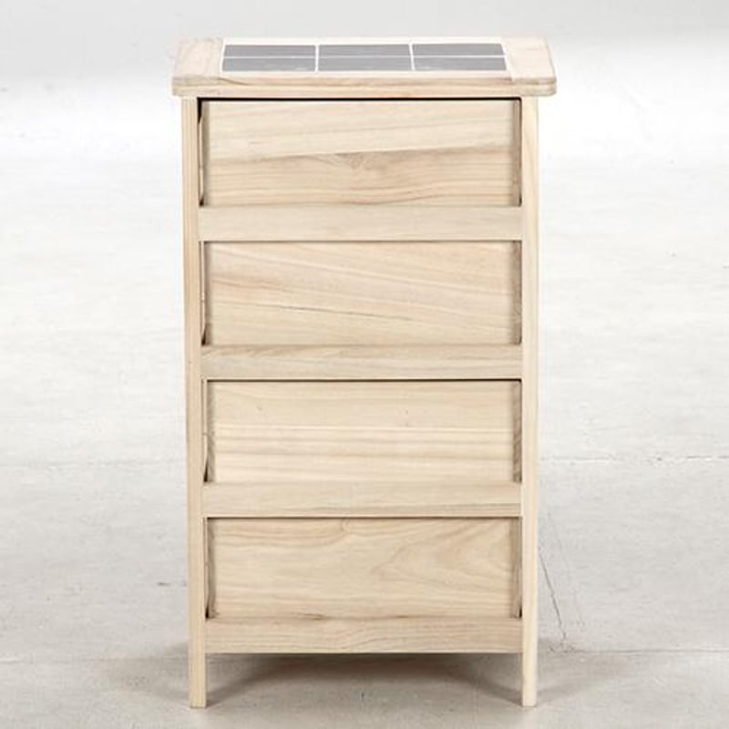 新品　　シンクエ　桐製　マルチカラフル　4段チェスト　BOX 完成品 桐製 マルチカラフル 4段ボックス SHINKUE(シンクエ) 天