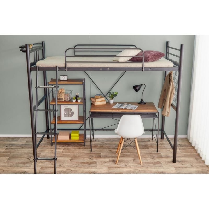 シングル】 Pionnier ロフトパイプベッド | メイツウEC