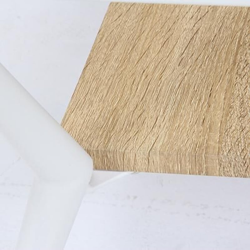 ガラスリビングテーブル クレア 幅80cm ナチュラル | メイツウEC