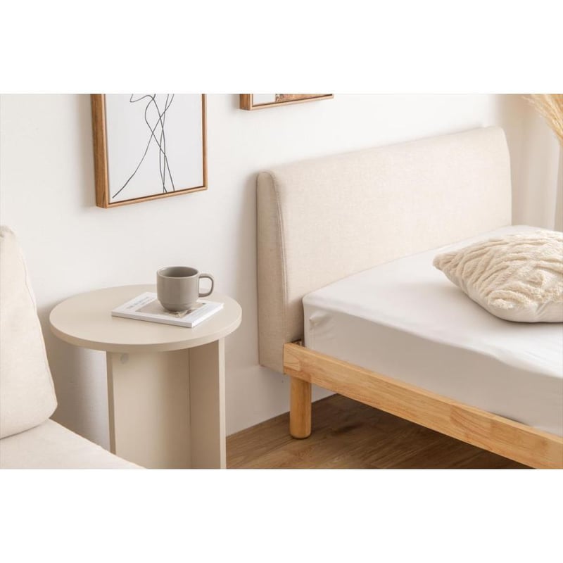 高密度ポケットコイルマットレス付 シングル ファブリックすのこベッド