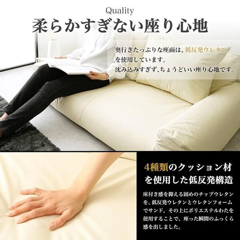 秋のスマイルフェア】低反発フロアソファ／レザー | メイツウEC