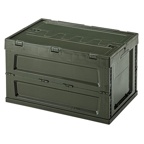 フォールディングコンテナL グリーン 収納ボックス 折りたたみ式 工具箱 キャンプ アウトドア 東谷 LFS-34GR 可愛い オシャレ デザイン 緑