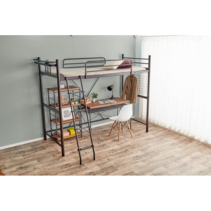 シングル】 Pionnier ロフトパイプベッド | メイツウEC