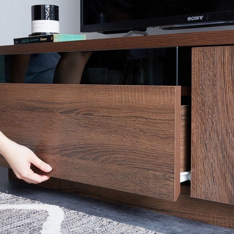 Connie ブラックパネル付きテレビ台 幅100cm(赤外線) | メイツウEC