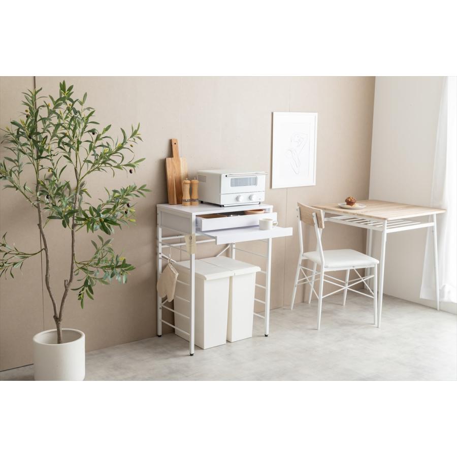 幅60cm】Cammy ゴミ箱上レンジラック ロータイプ | メイツウEC