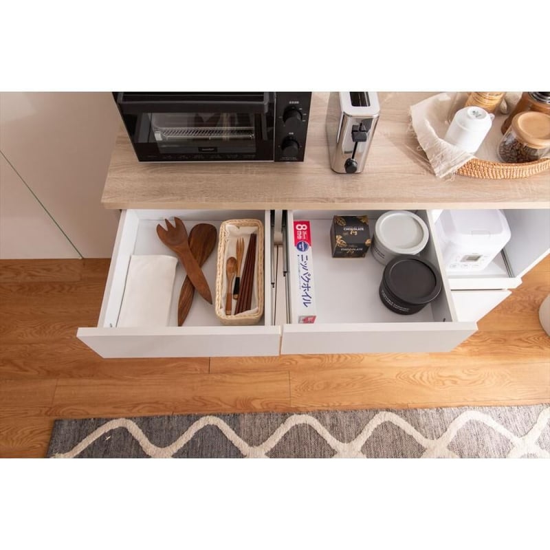 大人な上品さを演出する『Koti(コティ)』キッチンカウンター【幅120cm  