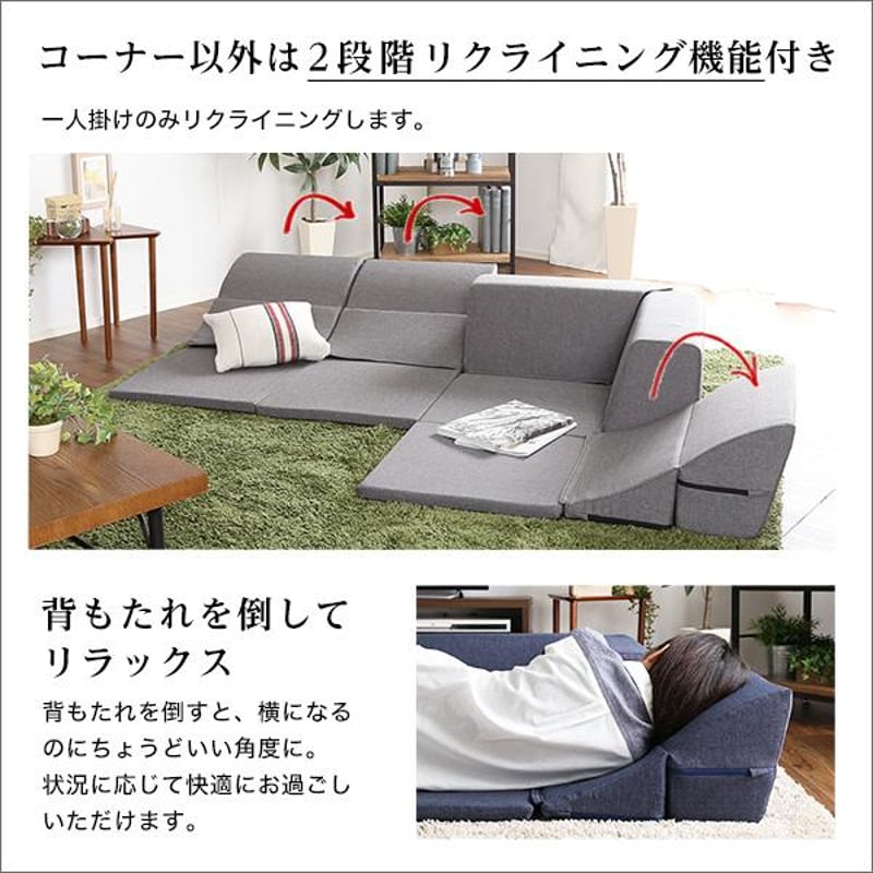 組み合わせ自由 日本製 コーナーローソファ フロアタイプ 【公式通販】