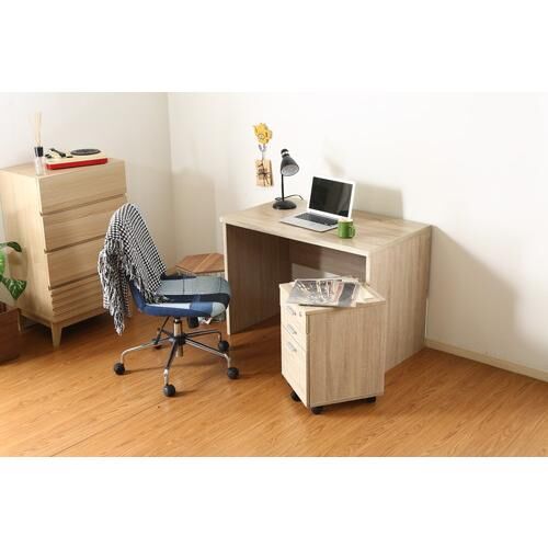 新品・送料無料】デスク2点セット ホワイトオーク KANADEMONO