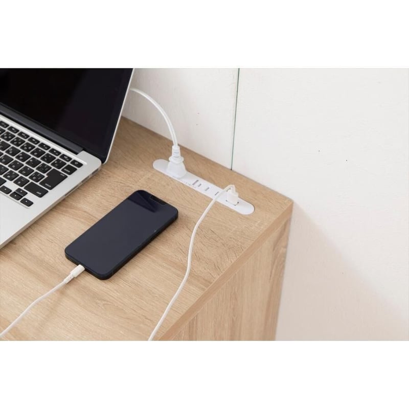 幅80cm】Lino コンセント・引き出し付きデスク | メイツウEC