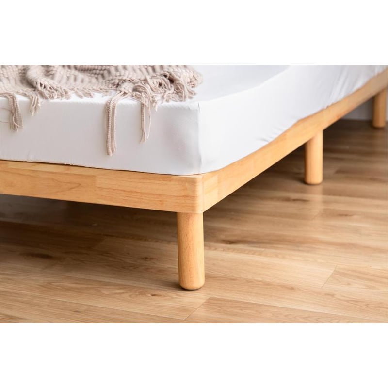 超高密度ポケットコイルマットレス付シングルファブリックすのこベッド