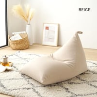 立ち上がりラクな背もたれ付きビーズクッション（オットマン単品