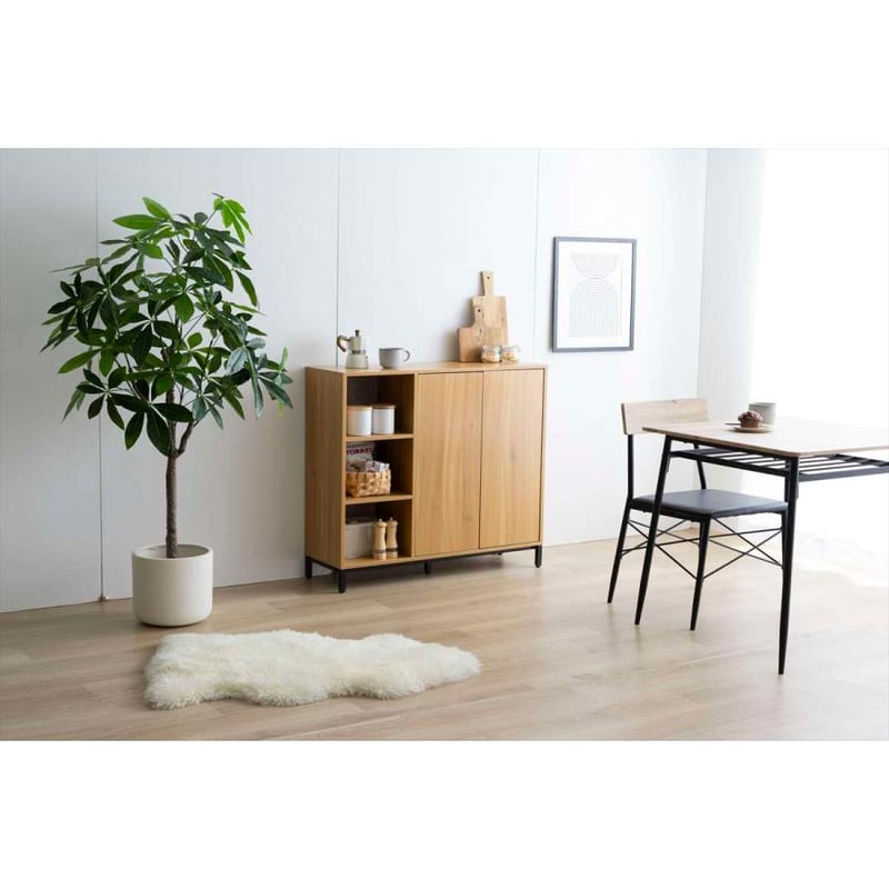 送料無料】【幅70cm】Pesci オープンラック4段 飾り棚 木目調