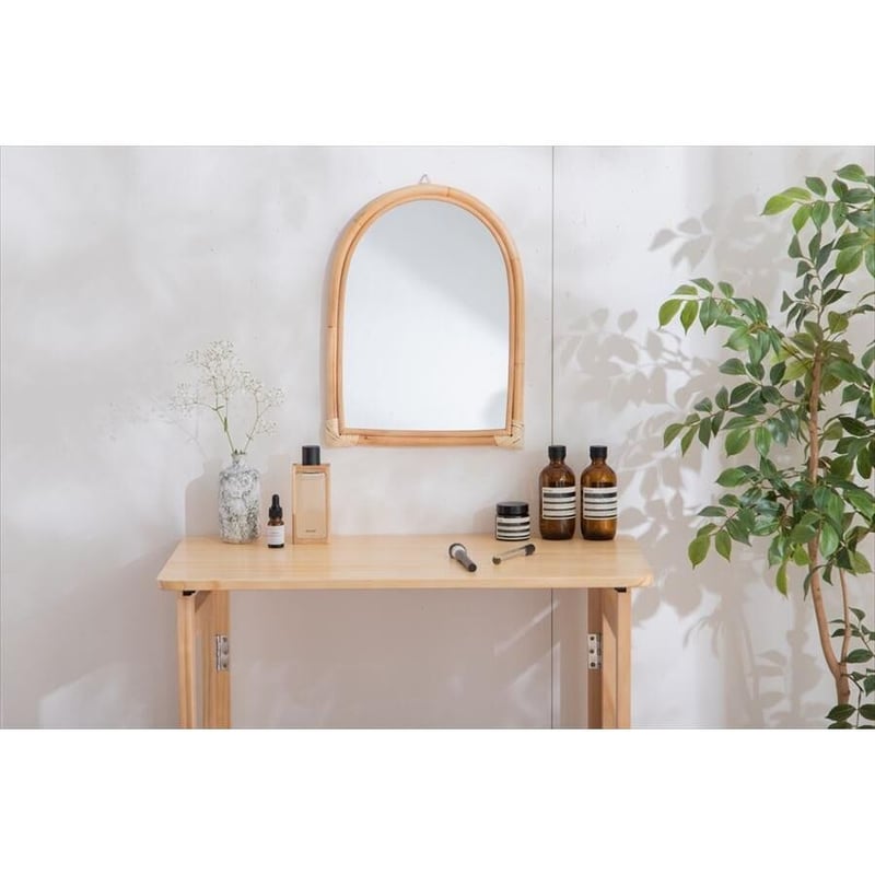 送料無料】幅70cm Mer 折りたたみデスク&チェアセット 天然木 パイン材