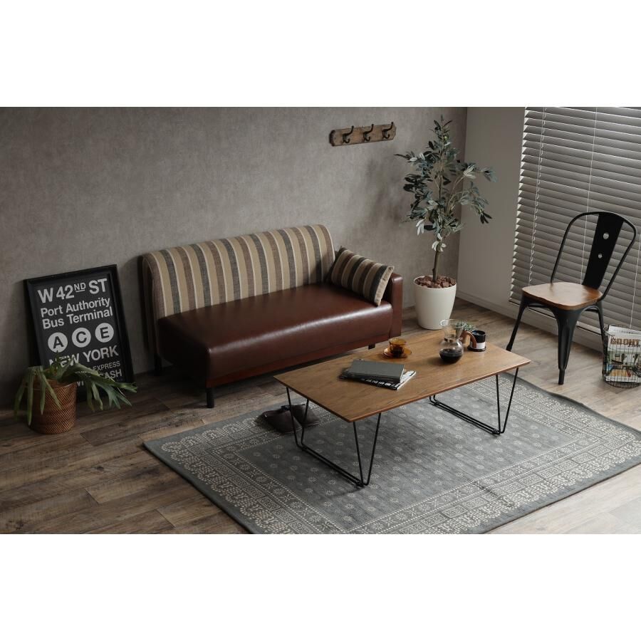 2人掛け】 Trent ストライプベンチソファ | メイツウEC