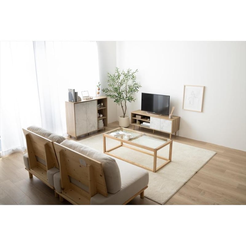 幅96cm】Tas バイカラーキャビネット | メイツウEC