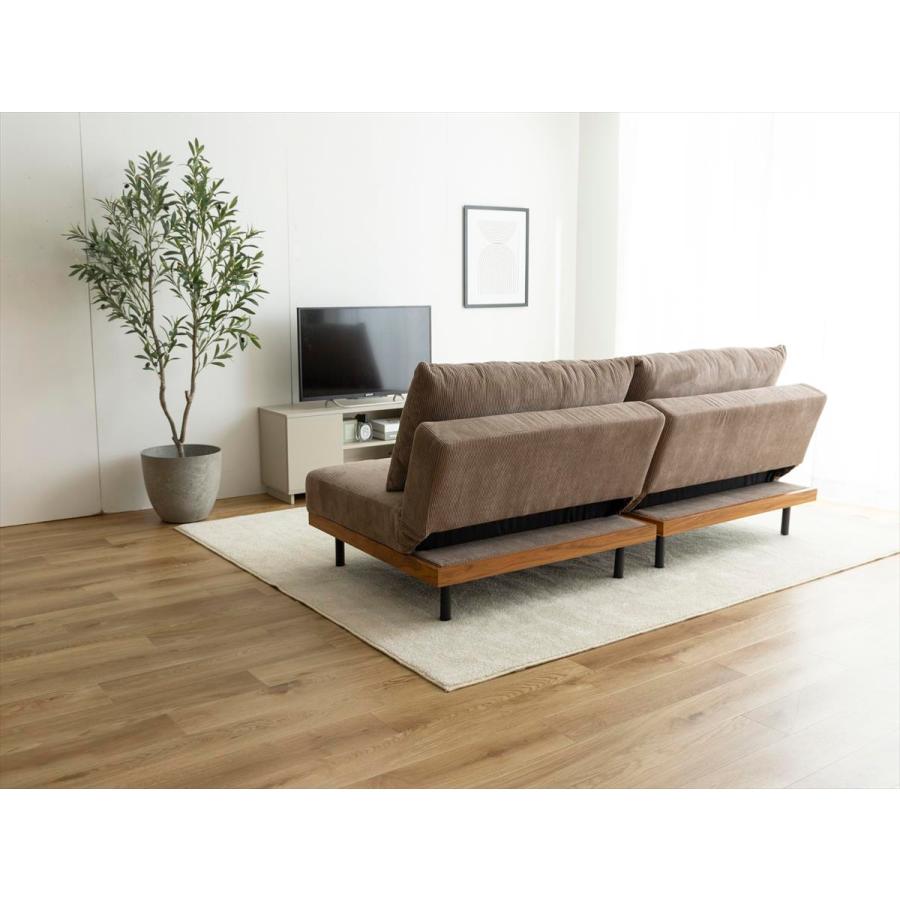 【単品】Ridley リクライニングコーデュロイソファ　モカベージュ 2点セット】Ridley リクライニングコーデュロイソファ | インテリア