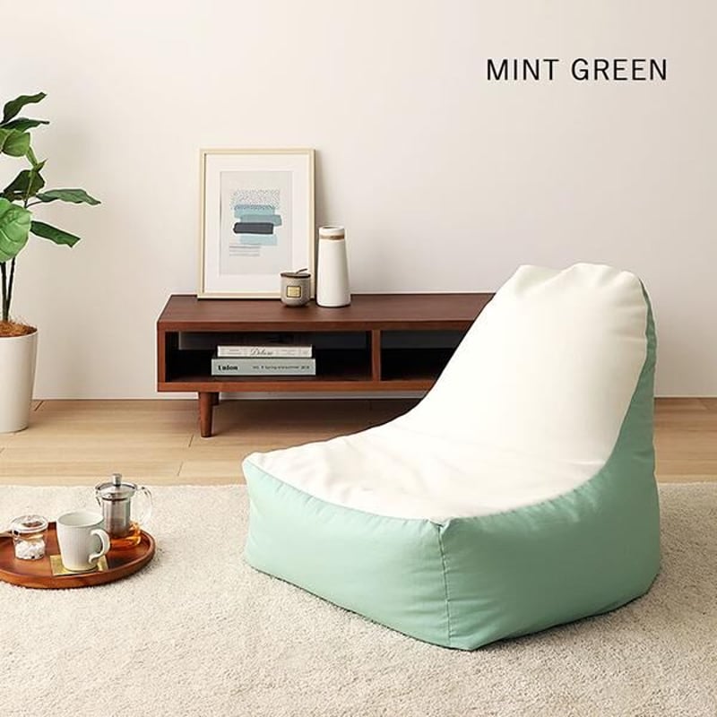 立ち上がりラクな背もたれ付きビーズクッション（ソファ単品